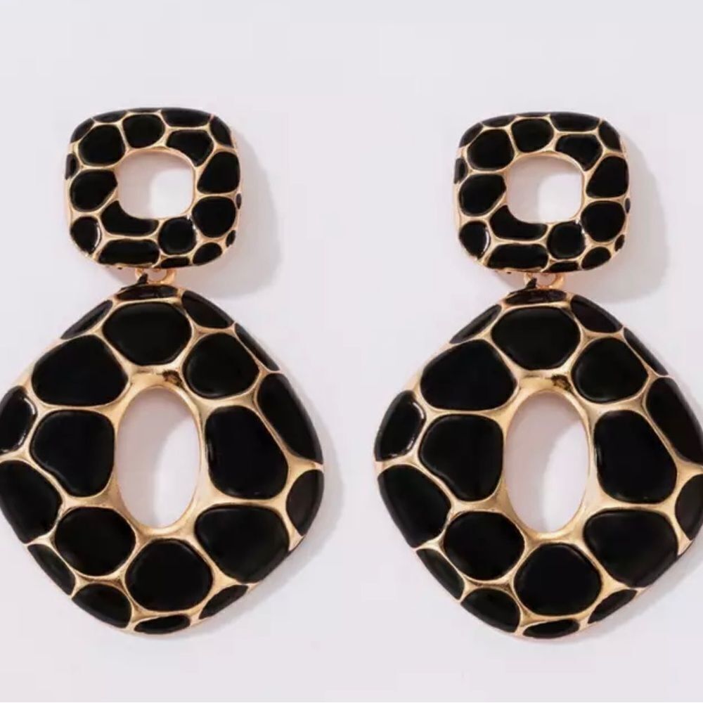 BOHO LEOPARD DESIGN DROP EARRINGS‎